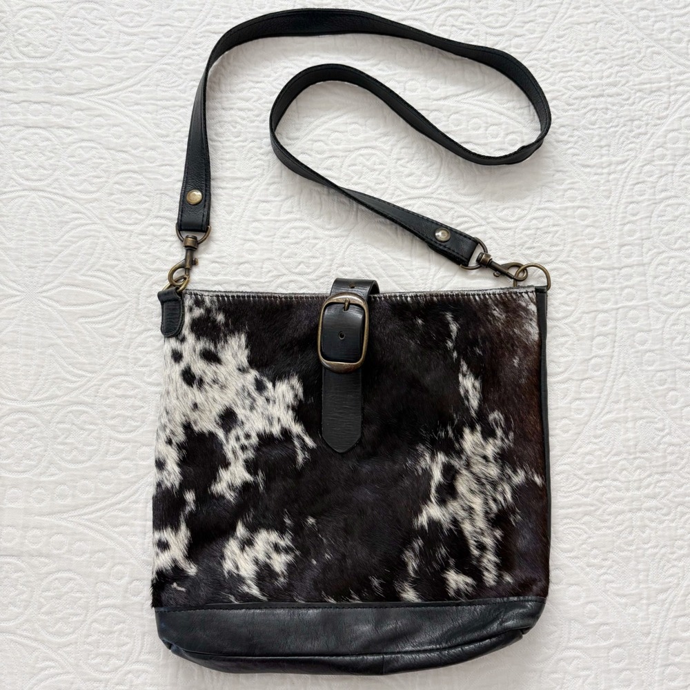 McFadin‎ Stacy & Laurie Leather & Hair-On Shoulder Bag Crossbody Bag
